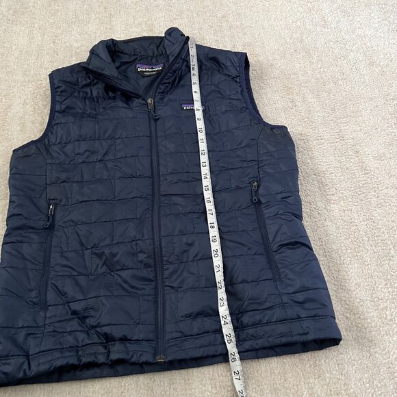 Patagonia Nano Puff Blue Zip Up Puffer Vest Jacket M - Picture 5 of 10